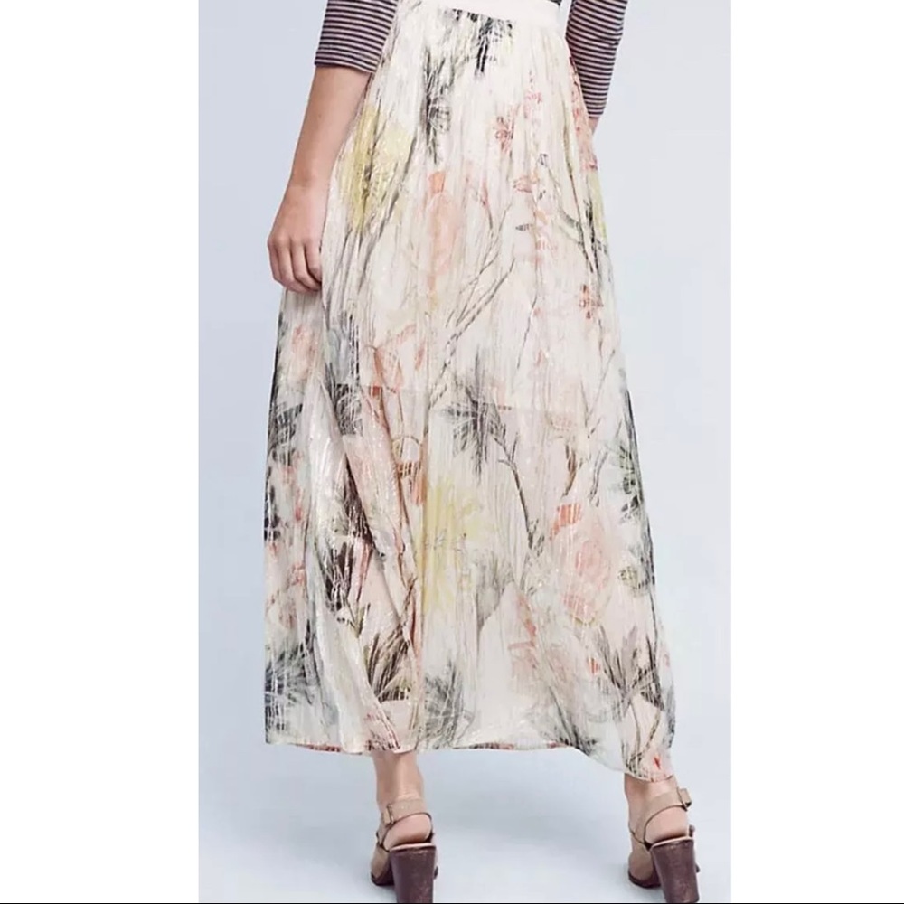 Anthropologie Daybreak Maxi Skirt By Bl-nk London Shimmer Sz L NWT Last One - Picture 5 of 5